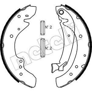 Bild av Bromsbackar, sats, Bakaxel, citroën,fiat,peugeot, 4241.H4, 4251.H4, 77362429, 9945885