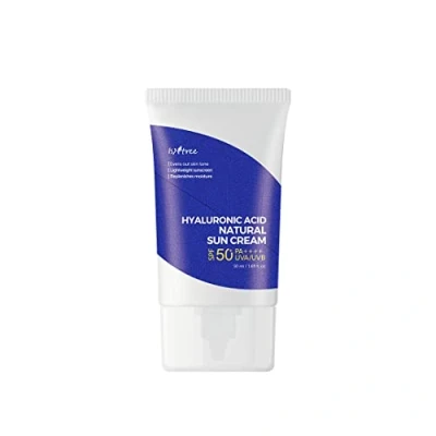 Bild av IsNtree Naturlig solkräm med hyaluronsyra SPF50+ PA+++ 50 ml fuktgivande fysisk solblockerare, icke nano solskyddsmedel, revsäker, g (1 pack)