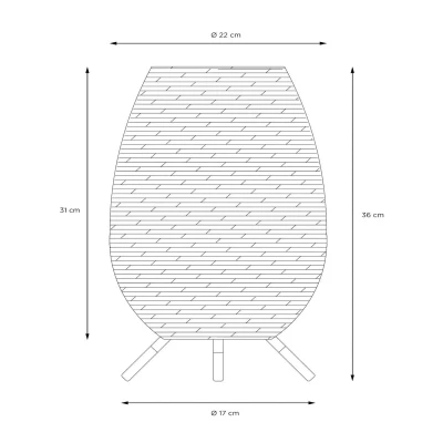 Bild av Lucide Colin LED bordslampa för utomhusbruk, uppladdningsbart batteri, 36 cm,
