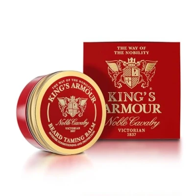 Bild av King&#039;s Armour skäggbalsam (50 ml) styling, starker, gör mjuk och ger näring åt skägg mustascher naturlig för män med argan , joba söt mandelolja