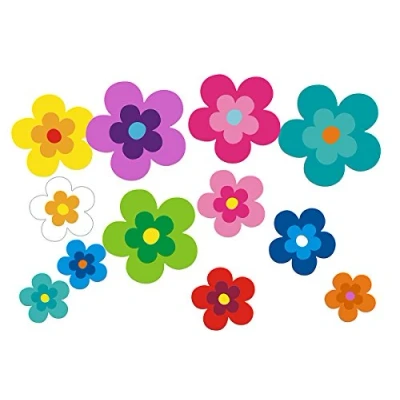 Bild av Bildekal, blomdesign: Mini 15 set 526 stycken färgglada blandade!