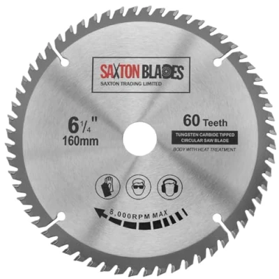Bild av Saxton TCT Cirkelsågblad, 160 x 20 mm, 60 tänder, för Festool TS55, Bosch, Makita etc
