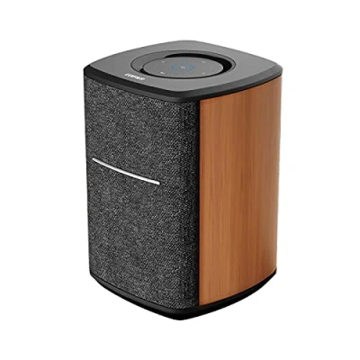Bild av EDIFIER MS50A multiroomkompatibel WiFi Smart högtalare med Bluetooth och trådlös stereofunktion. Fungerar Amazon Alexa, Apple AirPlay 2, Spotify mycket mer, brun