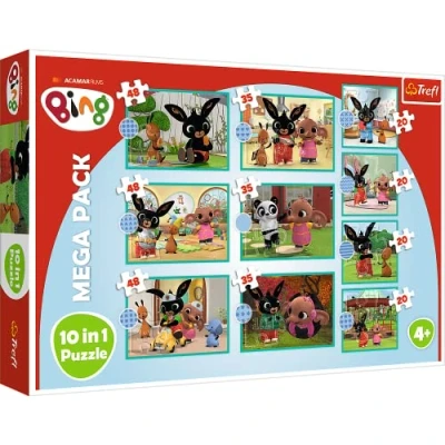 Bild av Trefl Vad gör Bing? 10 i 1 pussel, från 20 till 48 element Pussel med Bing Fairy Heroes, olika svårighetsgrader, underhållning, för barn 4 år