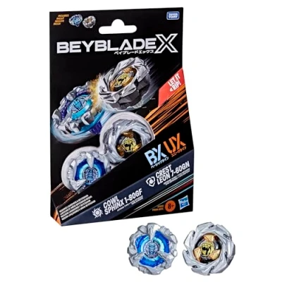 Bild av Hasbro Beyblade X Set Dual Pack, Cowl Sphinx 1 80GF BX och Crest Leon 7 60GN UX