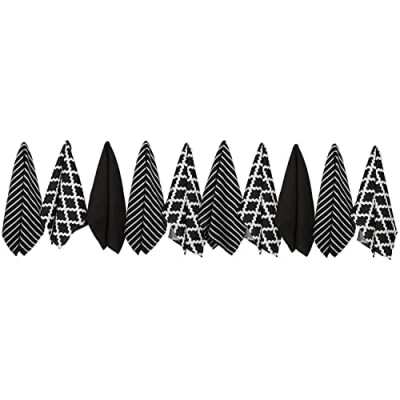 Bild av Penguin Home® 100% Ren Bomull Kökshandduk 10 Bit Set, Svart