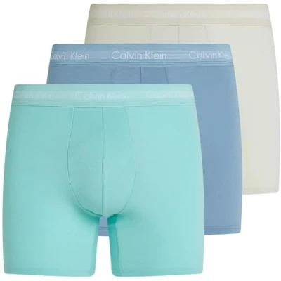 Bild av Calvin Klein Boxer Brief 3pk 000nb1770a, Blå (blekt denim, celadonnyans, vacker Bl), S herr, celadon nyans,