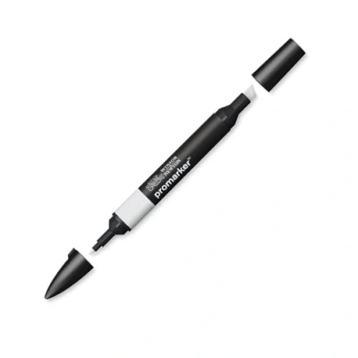 Bild av Winsor &amp; Newton &quot; ProMarker 0203160 professionell layoutmarkör 2 spetsar, fin och bred för ritningar, design layouter kall grå