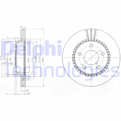 Bild av Bromsskiva DELPHI BG2519