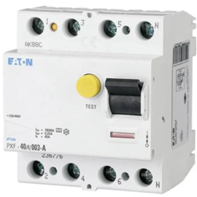 Bild av Eaton 236776 Fi brytare 4 poler, 40 A, 30 mA, PXF 40/4/0.03A