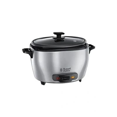 Bild av Russell Hobbs 14 koppars riskokare, 5l stor non stick beläggningsskål, varmhållningsfunktion, tillbehör, ångkokningsbehållare, spatel, risbehållare, måttkopp, MaxiCook 23570 56