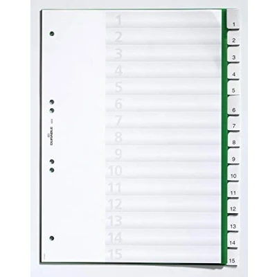 Bild av Durable 622205 Index with Sealed Tabs and Insert Labels 15, grön