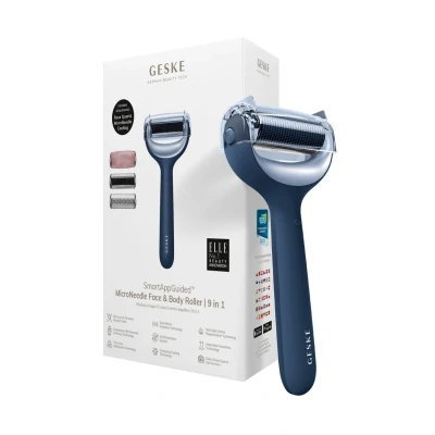 Bild av Geske Microneedle FACE BODY Roller 9 IN 1 Electronic Tools SMARTAPPGUIDED Ansiktsvård tillbehör, Storlek: One Size, Midnight