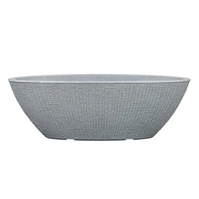 Bild av Scheurich Barceo Jardiniere 60 oval växtbricka/blomkruka/växtbricka tillverkad med återvunnen plast, 10 års garanti, för utomhusbruk