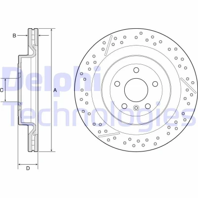 Bild av Bromsskiva DELPHI BG9223C