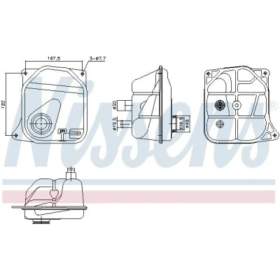 Bild av NISSENS 996362 Vase d&#039;Expansion AUDI: A6 C4 Berline, Avant, 100 Berline