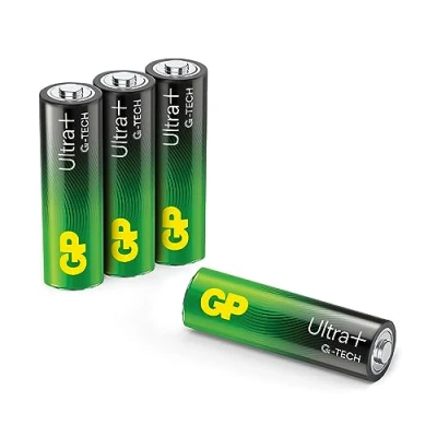 Bild av AA batteri GP alkaliskt Ultra Plus 1,5 V 4 stycken