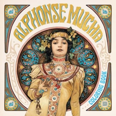 Bild av Alphonse Mucha Coloring Book