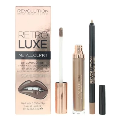 Bild av Makeup Revolution Set : Retro Luxe Metallic Liqui