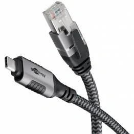 Bild av Goobay USB C 3.1 till RJ45 Ethernet nätverkskabel 1Gbit/s 2m
