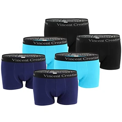 Bild av Vincent Creation 6 pack boxershorts, kalsonger, retroshorts för män, Tms mix pack, XXL