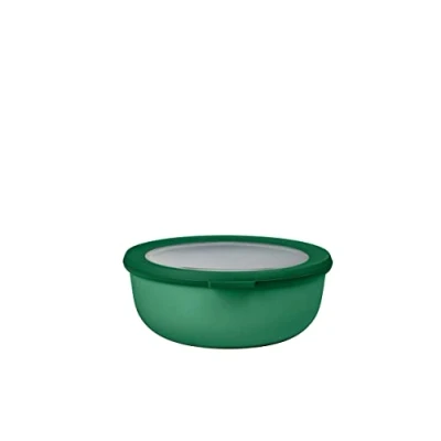 Bild av Mepal Multi Bowl Cirqula Round Plastbehållare med lock Lämplig som lufttät behållare för kylskåp, mikrovågsugn, frys och serveringsfat Köksskålar 1 250 ml Levande grön