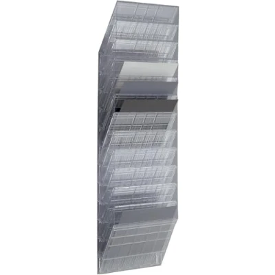 Bild av Durable 1709781400 broschyrställ vägg Flexiboxx 12, A4 liggande, 1 set, transparent