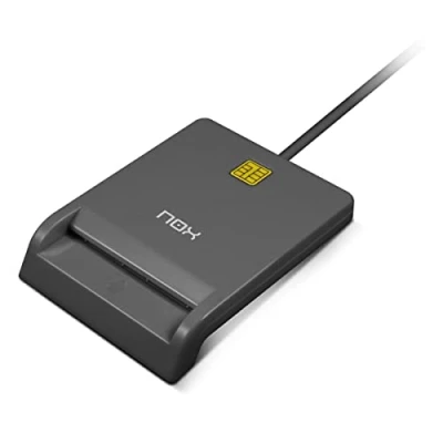 Bild av NOX XTREME PRODUCTS Citizen Electronic Card Reader NXLITECARDID Kompatibel med Cartão de Cidadão (Portugal) och DNI (Spanien). USB 2.0 anslutning, Mått 65x85x18mm, Färg Svart