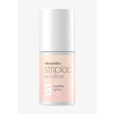 Bild av alessandro Striplac UV nagellack bonfire glitter täckande och reptålig upp till 15 dagar lätt att applicera mild borttagningsteknik vegansk rosa, 6,5 ml
