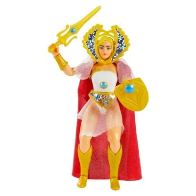 Bild av Masters of the Universe Origins actionfigur, She Ra samlarobjekt, mäktigaste kvinnan i MOTU, 16 ställbara leder, 14cm med tillbehör, HYD26