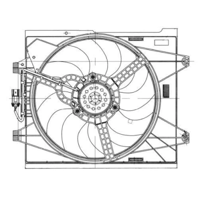 Bild av NRF 47655 ventilateur Moteur 405 12 200 avec cadre du de radiateur (encadrement) FIAT: 500 3 portes, C Cabriolet