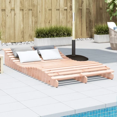 Bild av vidaXL Solsäng 205x110x31,5 cm massivt douglasträ, dagbädd, loungesäng, utomhussäng, schäslong, vilstol, trädgårdssäng, dagbädd av konstrotting