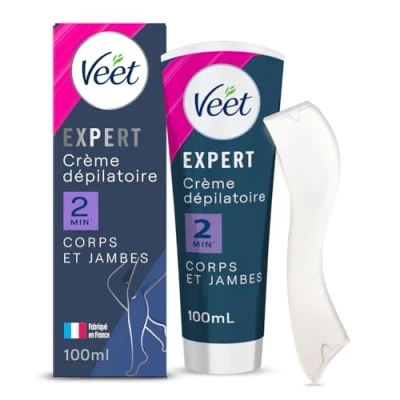 Bild av VEET Expert hårborttagningskräm för envis hår kropp och ben fungerar på 2 minuter 100 ml
