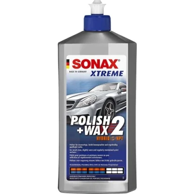 Bild av SONAX XTREME Polish+Wax 2 Hybrid NPT (500 ml) För nästan nya, lätt slitna och regelbundet underhållna färgytor. Artikel nr. 02072000 810