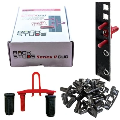 Bild av Rackstuds DUO20 1RU serien II rackmonteringslösning enkel ersättning för konventionella rackskruvar och burmuttrar serverrackskruvar, idealiska servermaskinvaruinstallation 20 pack,