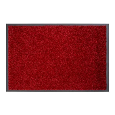 Bild av Carpido slitstark smutsfångande matta Clara halkfri dörrmatta dörrmattor för inomhusbruk entrémattor mattor (röd, 40 x 60 cm)