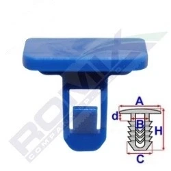 Bild av ROMIX C60753 Clip TOYOTA: HILUX 3 Pick up, Yaris II 3/5 portes, III portes
