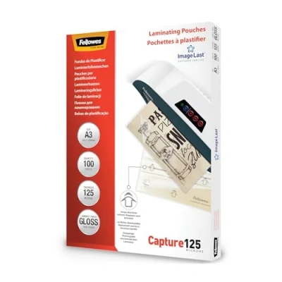 Bild av Fellowes 5307506 lamineringsfickor 125 mikron A3 format förpackning med 100 fickor ImageLast teknik
