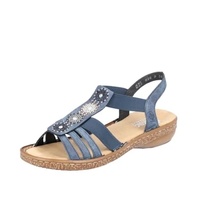 Bild av Rieker Damer 628G9 sandal, blå, 38 EU