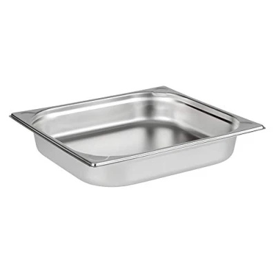Bild av APS 81702 GN 2/3 behållare, rostfritt stål Gastronormbehållare, mått 325 x 355 mm/höjd 65 mm/volym 5,5 liter