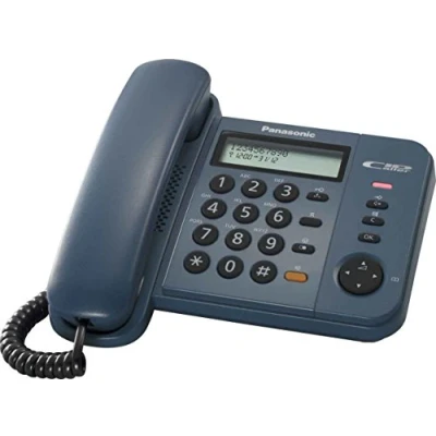 Bild av Panasonic KX TS580GC Fast telefon med nummerpresentation/samtal väntar mörkblå