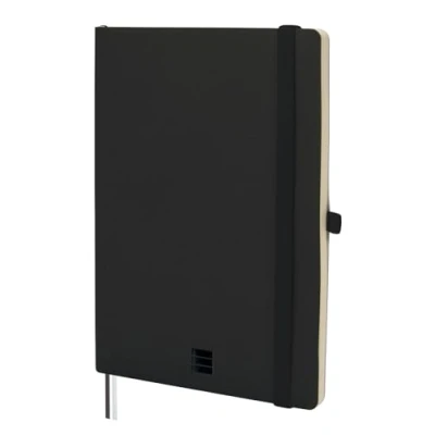 Bild av FINOCAM Nexo Notebook Soft Cover Plain Black A5 with Micro Perforated Pages Pocket and Pen Holder 72 Pages, Ideal for Writing Drawing