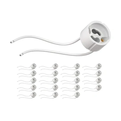 Bild av ledscom.de 20 st GU10 sockel, keramik, vit, 230V AC, max 25W
