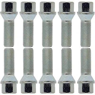 Bild av 10 hjulskruvar hjulbultar konisk krage silver M14 x 1,5 40 mm