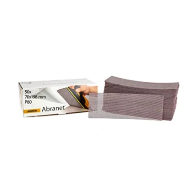 Bild av Mirka Abranet slipband med nät 70x198 mm kardborreband/korn P80 / 50 st/för slipning av trä, spackel, lack, plast 5415005080