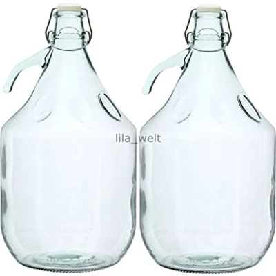Bild av Okänd 2 x 5 l jäsballong med bygel stängning flaska glasballong vinballong strykflaska glasflaska