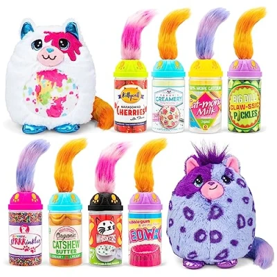 Bild av Basic Fun misfits, överraskningskatten Plush Golf 3, gosiga mjuka leksaker för flickor/pojkar, småbarnsleksaker, plyschpresent till barn från 4 år och äldre, grundläggande kul, 03939, 1 st