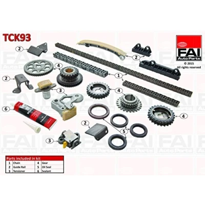 Bild av FAI AutoParts TCK93 Jeu de distribution à chaînes avec joints, roues dentées duplex, Chaîne rouleaux SUZUKI: Grand Vitara 2 SUV