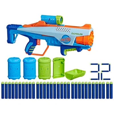 Bild av Nerf Elite Junior Rookie Pack, lättanvänd blaster, 32 pilar, 4 måltavlor