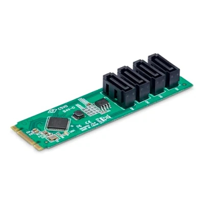 Bild av StarTech.com 4 portars M.2 till SATA adapterkort, PCIe 3.0 HDD/SSD expansionskort för Windows/macOS/Linux